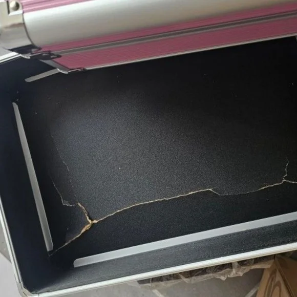 Rolling Makeup Case ExtraLarge Storage Organizer with Key Swivel Wheels Salon - Picture 3 of 12